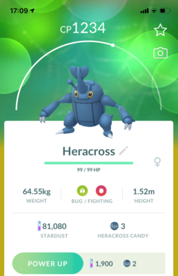 #214 - Heracross for Great League [1000-1450 CP] - Pokemon GO Trade