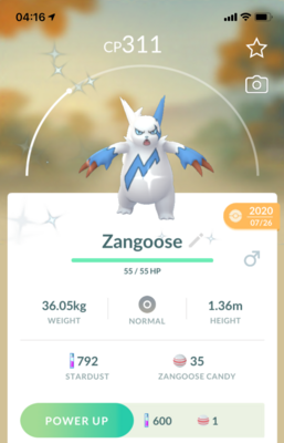 Shiny Zangoose - Pokemon GO Trade