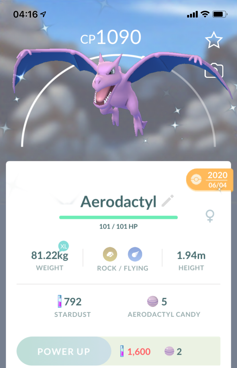 Shiny Aerodactyl - Pokemon GO Trade