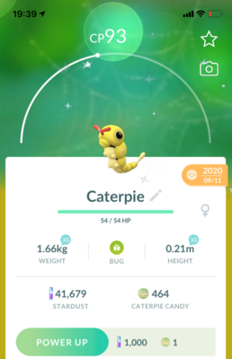 Shiny Caterpie - Pokemon GO Trade
