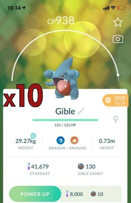 Gible [x10] - Pokemon GO Trade