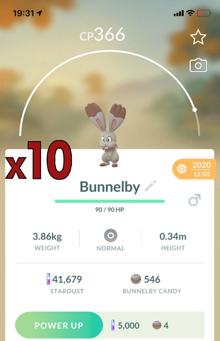 Bunnelby [x10] - Pokemon GO Trade