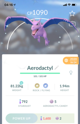 Shiny Aerodactyl - Pokemon GO Trade