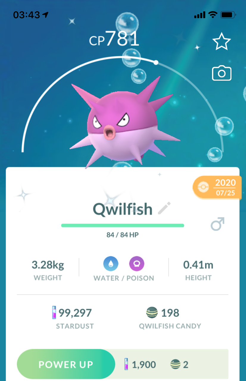 #211 - Shiny Qwilfish - Pokemon GO Trade