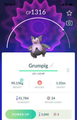 #326 - Grumpig - Pokemon GO Trade