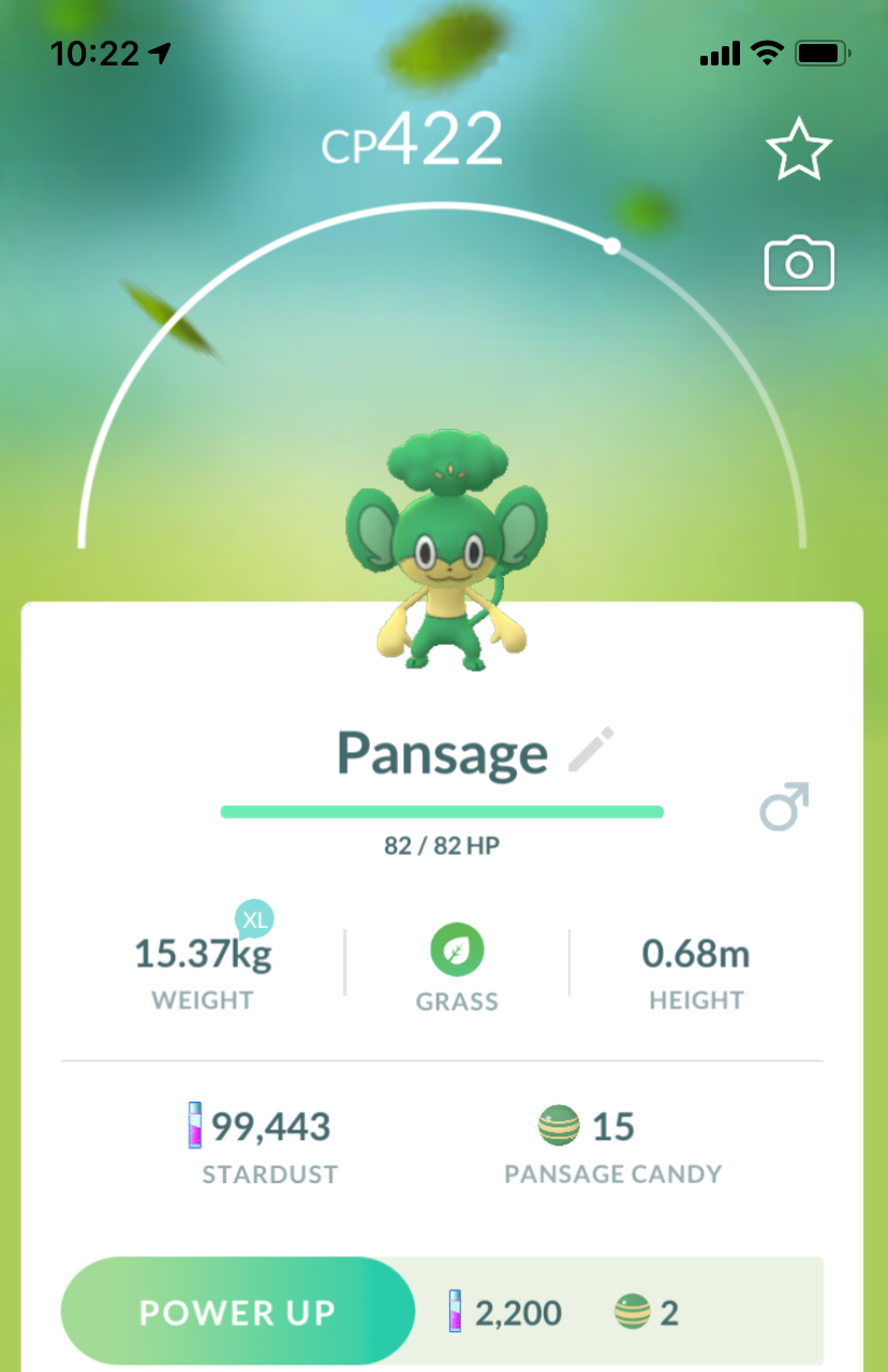 Pansage Trade - Pokemon GO Trade