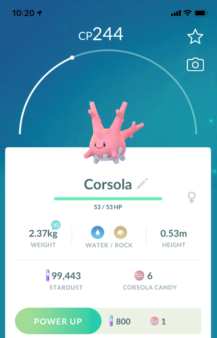 Corsola Trade - Pokemon GO Trade