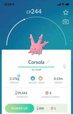 #222 - Corsola - Pokemon GO Trade