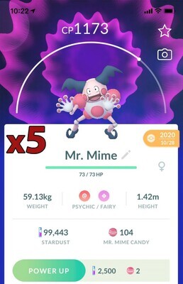 Mr. Mime [x5] - Pokemon GO Trade