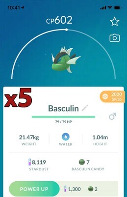 Basculin Blue Striped [x5] - Pokemon GO Trade