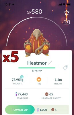 Heatmor [x5] - Pokemon GO Trade