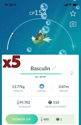 Basculin Red Striped [x5] - Pokemon GO Trade