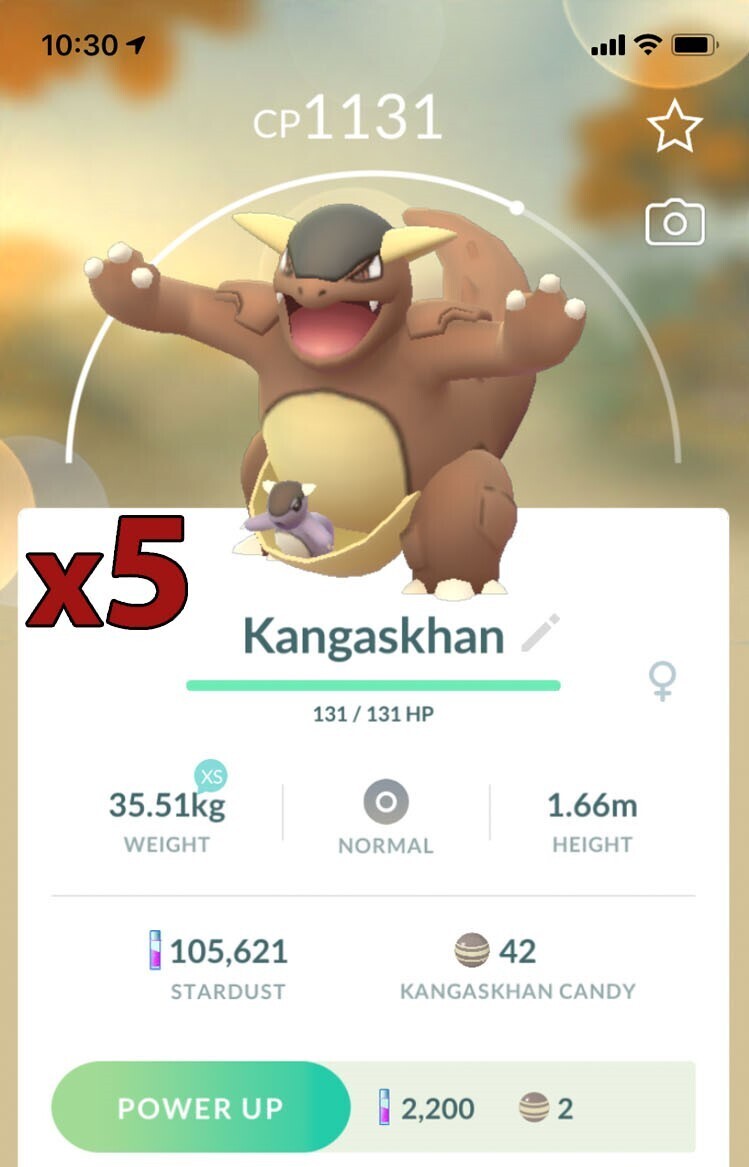 Kangaskhan [x5] - Pokemon GO Trade