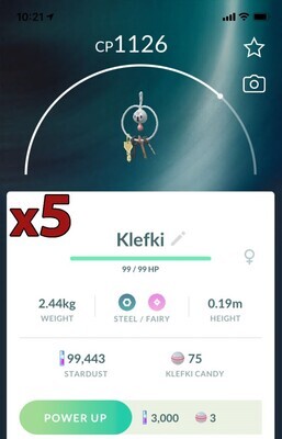 Klefki [x5] - Pokemon GO Trade