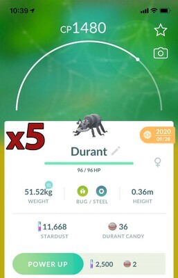 Durant [x5] - Pokemon GO Trade