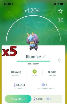 #314 - Illumise [x5] - Pokemon GO Trade