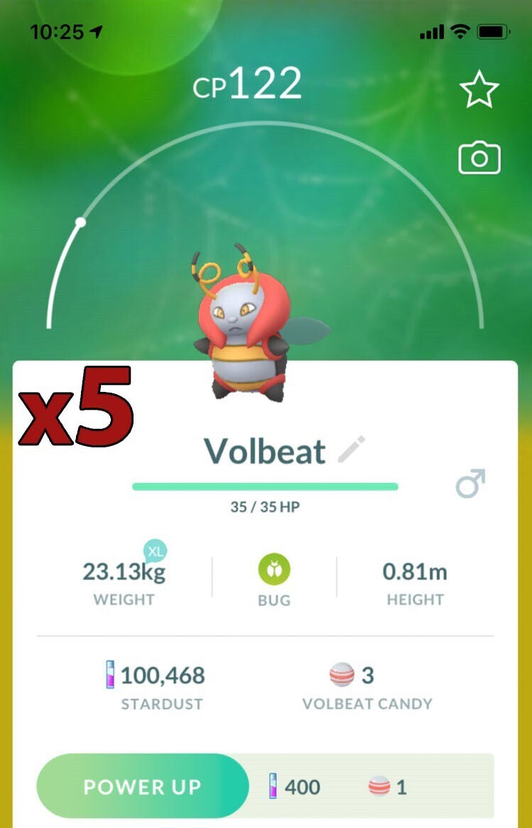 Volbeat [x5] - Pokemon GO Trade