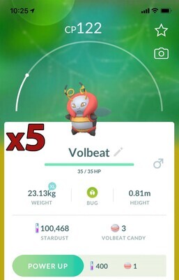 Volbeat [x5] - Pokemon GO Trade