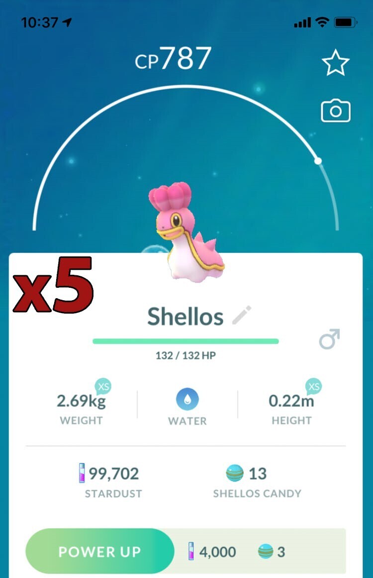 #422 - Shellos West Sea [x5] - Pokemon GO Trade