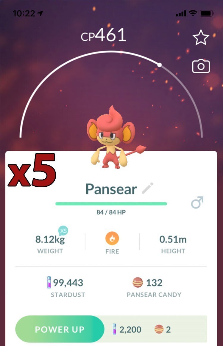 Pansear [x5] - Pokemon GO Trade