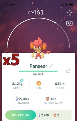 Pansear [x5] - Pokemon GO Trade