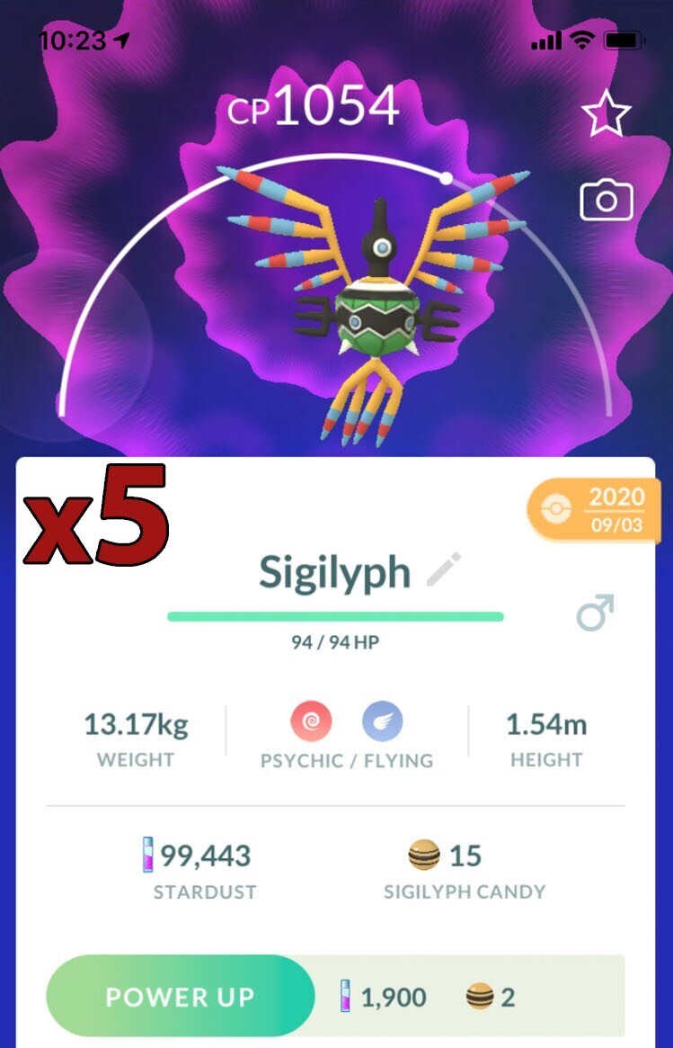 Sigilyph [x5] - Pokemon GO Trade
