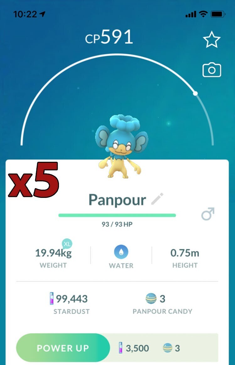 Panpour [x5] - Pokemon GO Trade