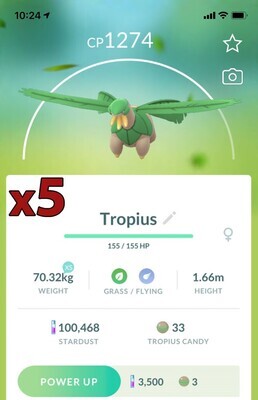 #357 - Tropius [x5] - Pokemon GO Trade