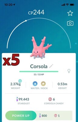 Corsola [x5] - Pokemon GO Trade