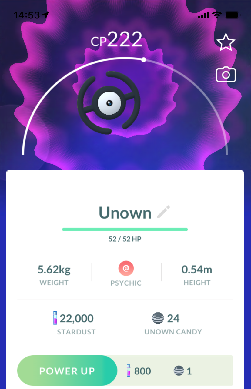 #201 - Unown H - Pokemon GO Trade