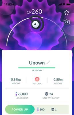 Unown D - Pokemon GO Trade
