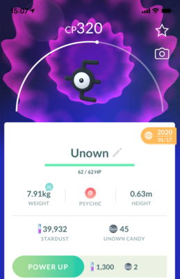 Unown E - Pokemon GO Trade