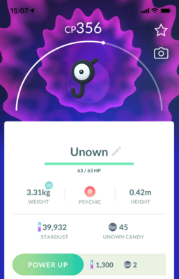 #201 - Unown J - Pokemon GO Trade