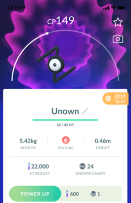 #201 - Unown N - Pokemon GO Trade