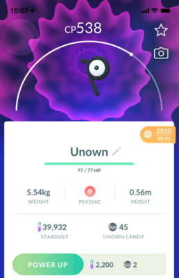 Unown P - Pokemon GO Trade