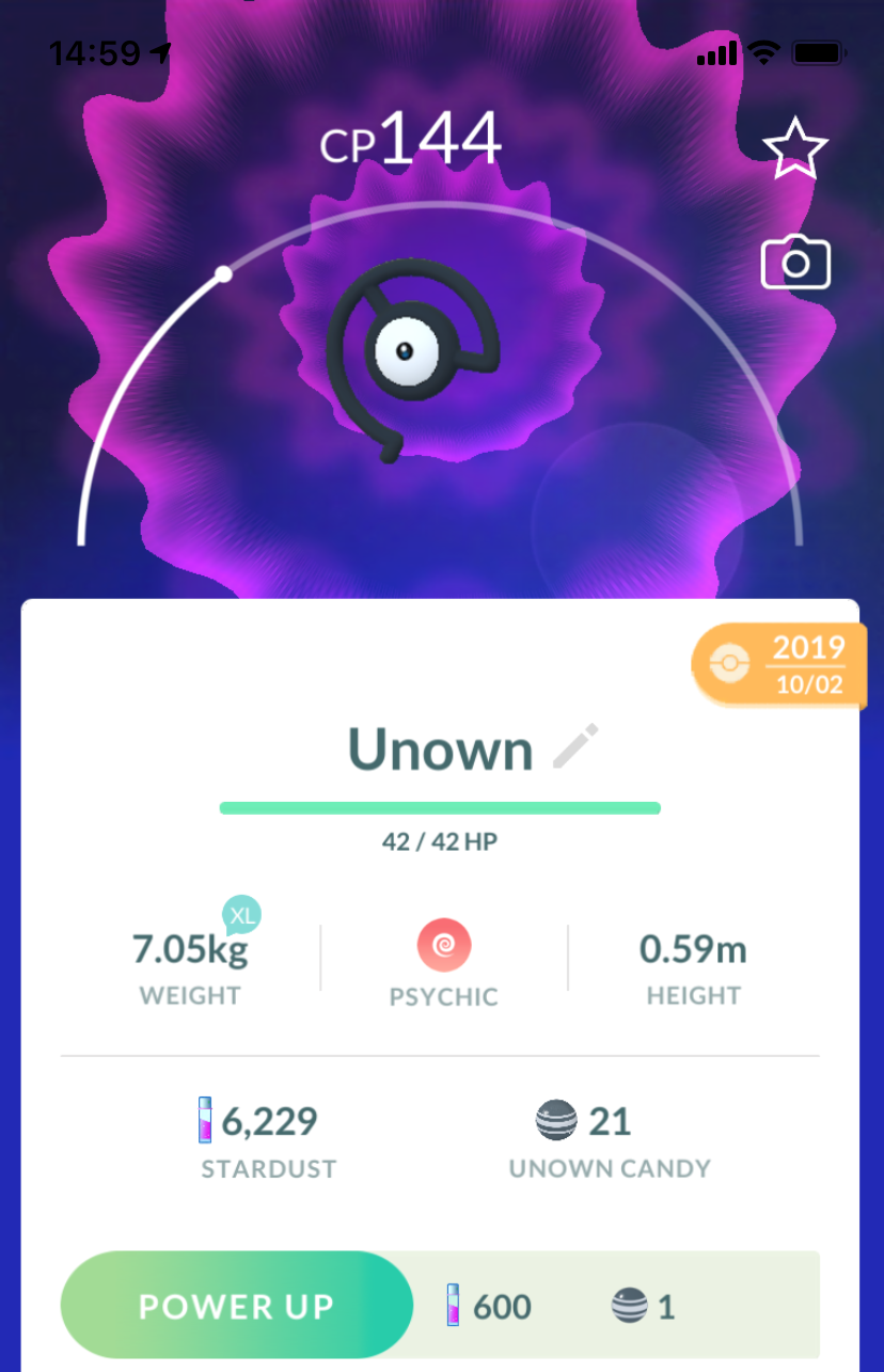 #201 - Unown C - Pokemon GO Trade