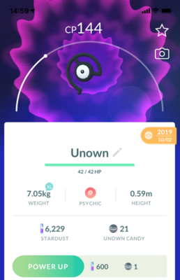Unown C - Pokemon GO Trade