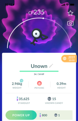 Unown F - Pokemon GO Trade