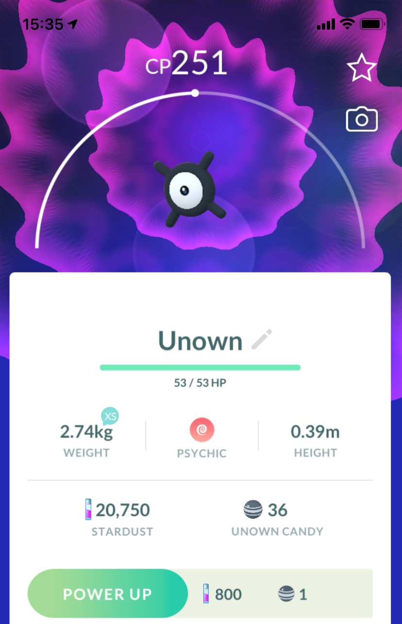 Unown X - Pokemon GO Trade