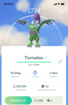 Tornadus Therian Form Lv20 - Pokemon GO Trade