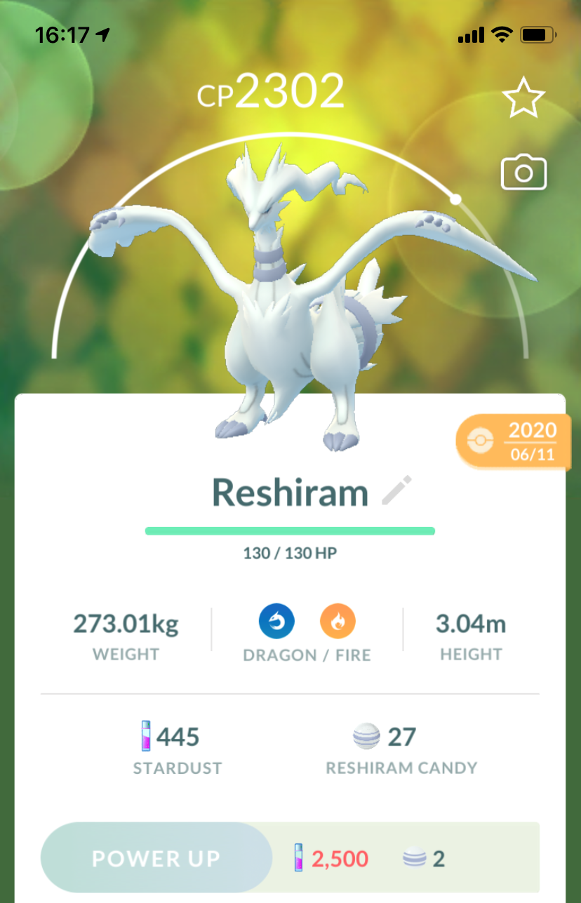 Reshiram Trade - Pokemon GO Trade