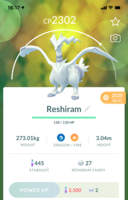 Reshiram Trade - Pokemon GO Trade