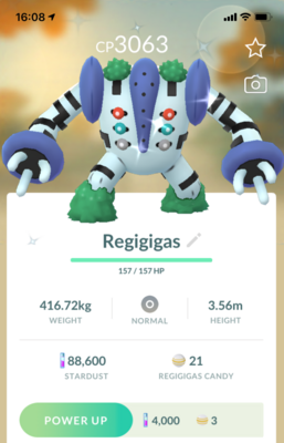 Shiny Regigigas Lv25 - Pokemon GO Trade
