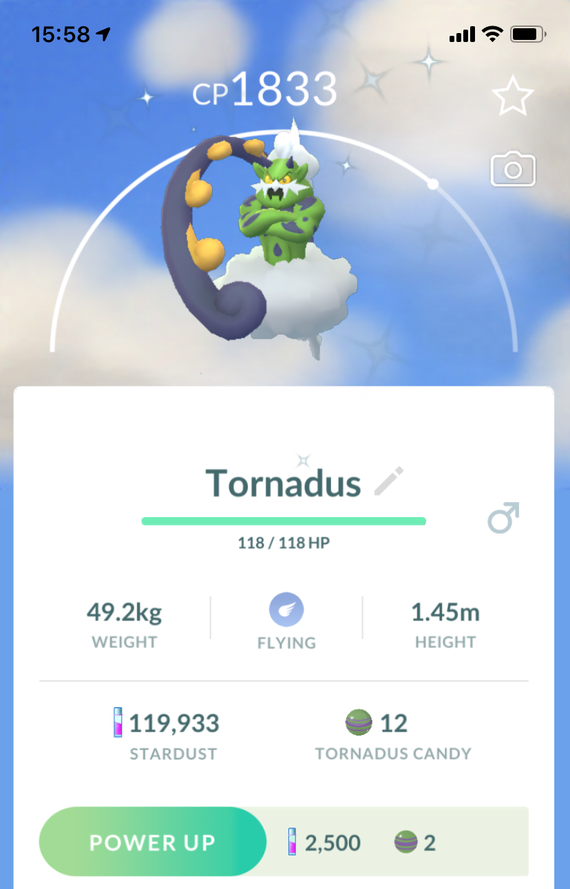 Shiny Tornadus Incarnate Form - Pokemon GO Trade