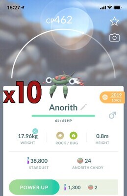 Anorith [x10] - Pokemon GO Trade