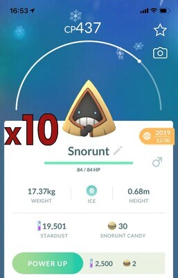 Snorunt [x10] - Pokemon GO Trade