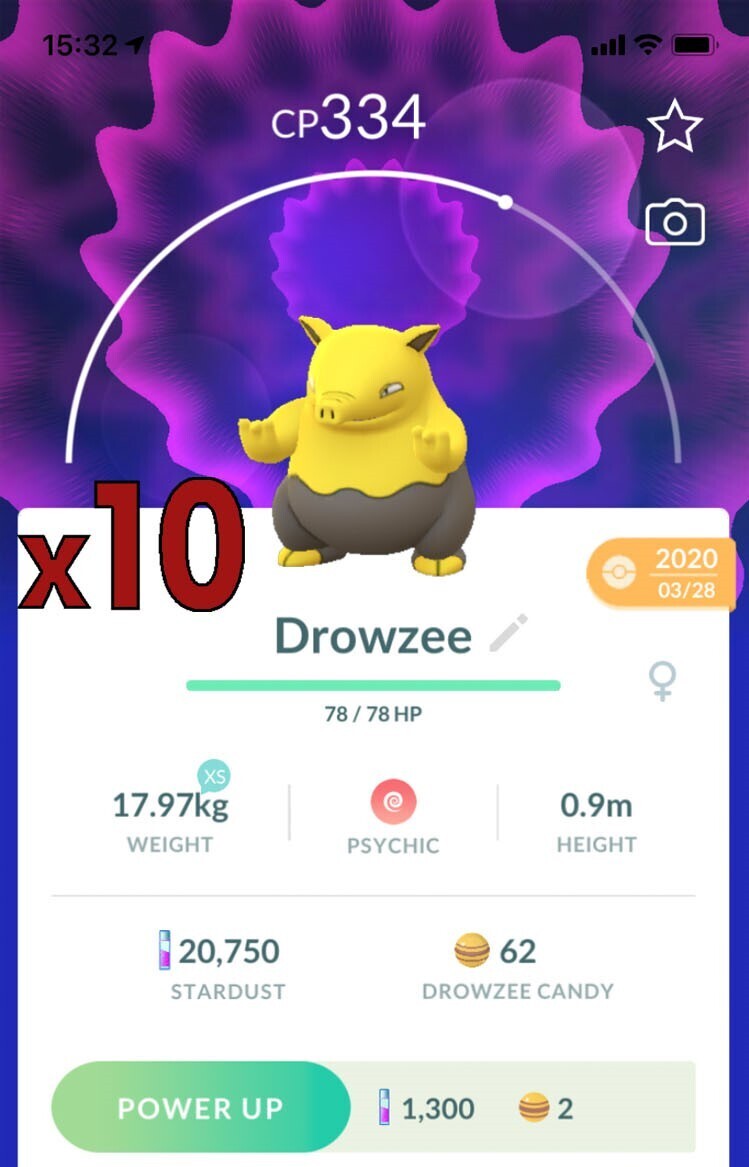 Drowzee [x10] - Pokemon GO Trade