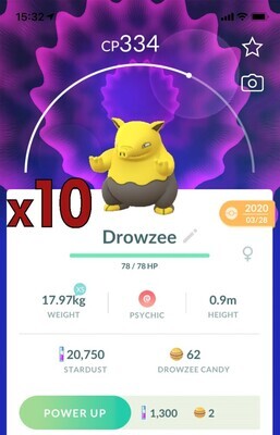 Drowzee [x10] - Pokemon GO Trade