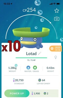Lotad [x10] - Pokemon GO Trade