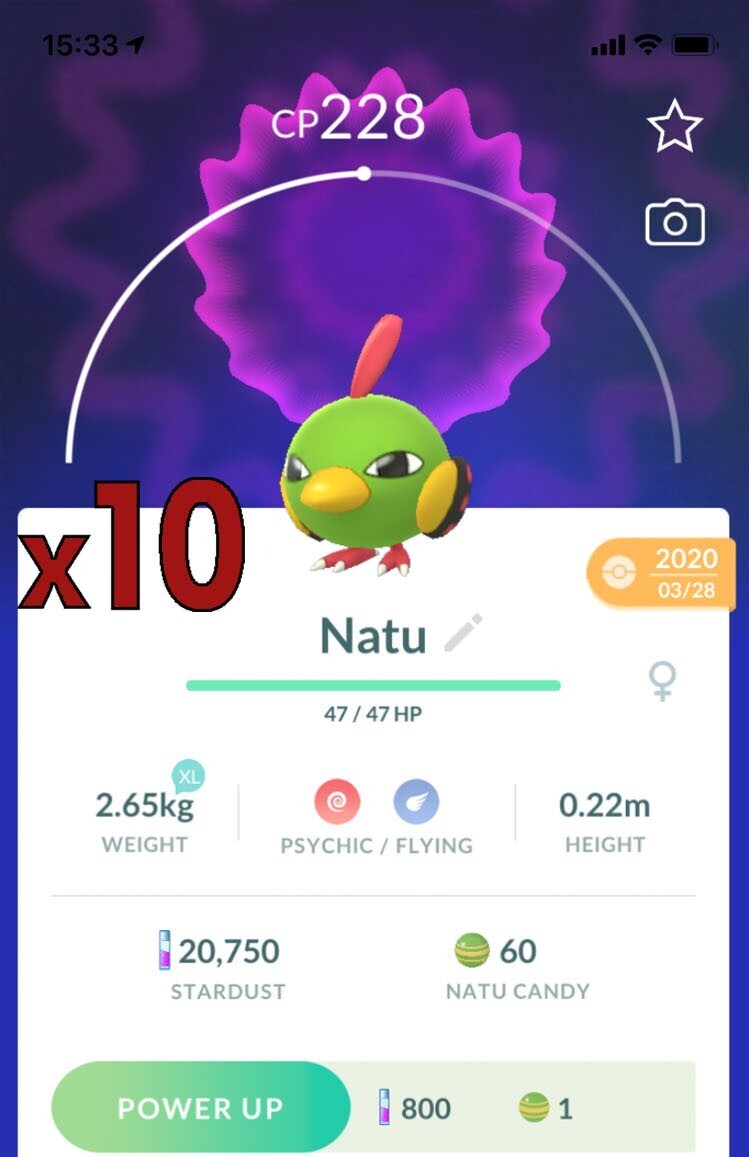 Natu [x10] - Pokemon GO Trade